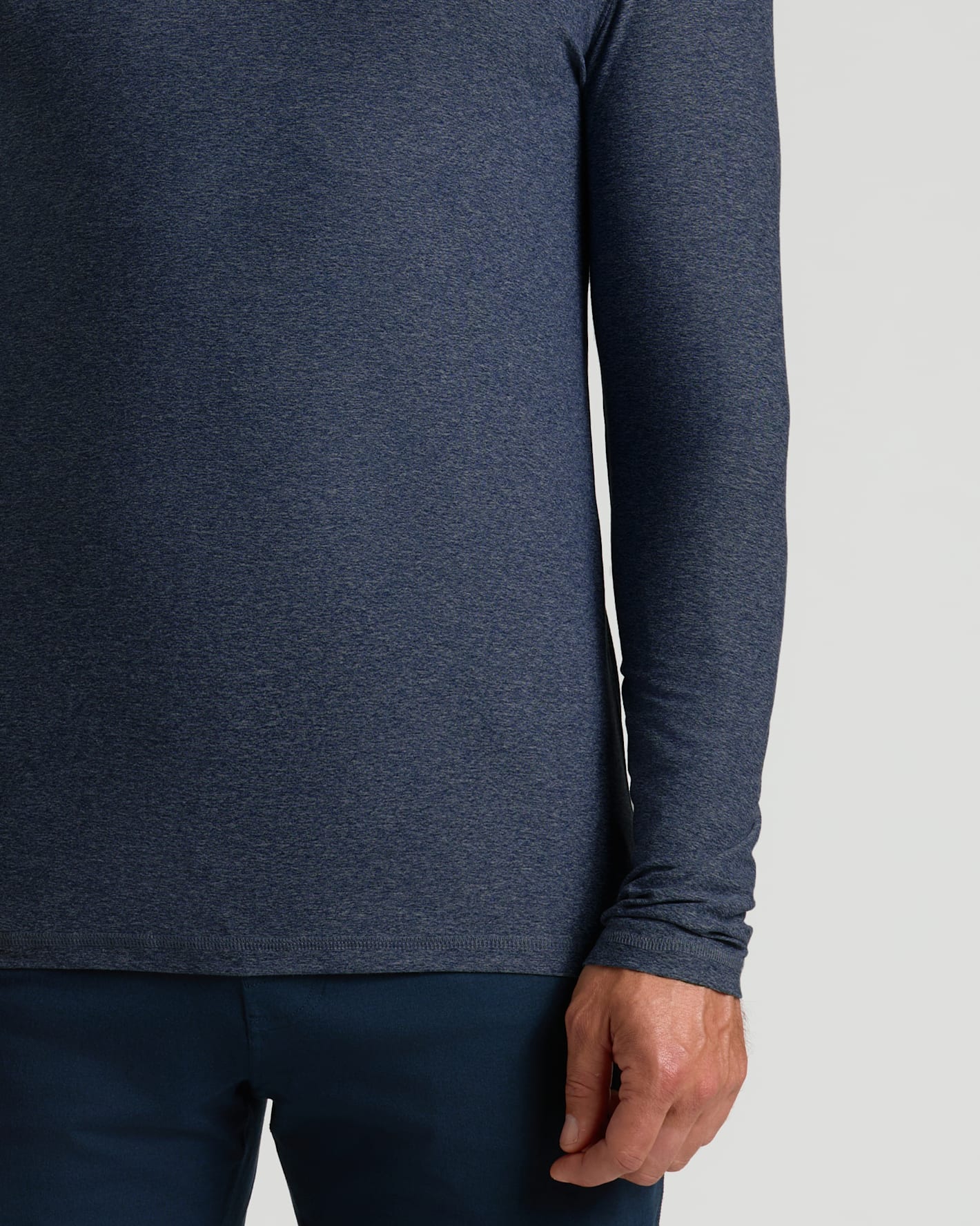 Dark Heather Fiord Active Long Sleeve Crew T-Shirt
