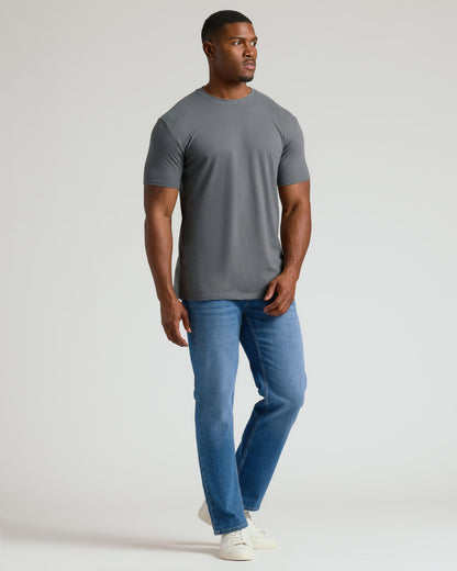 Classic Tall Straight Hem Crew Neck T-Shirt 3-Pack
