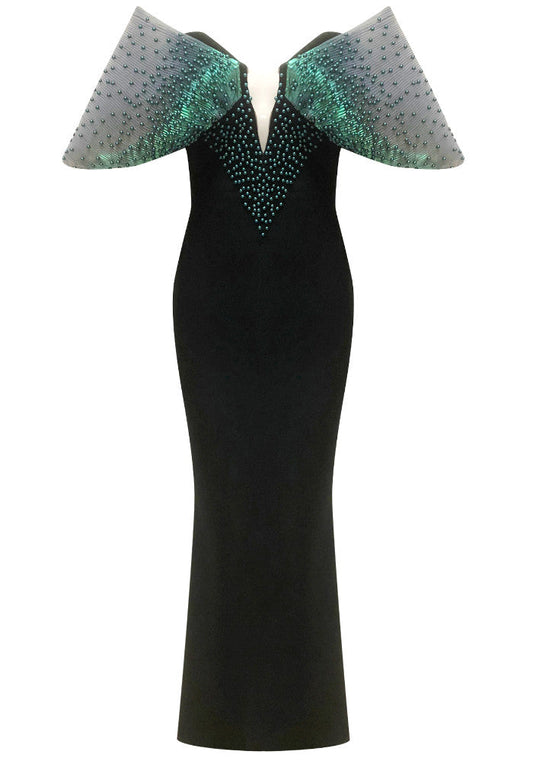 Bardot Pearl Maxi Dress Green Black