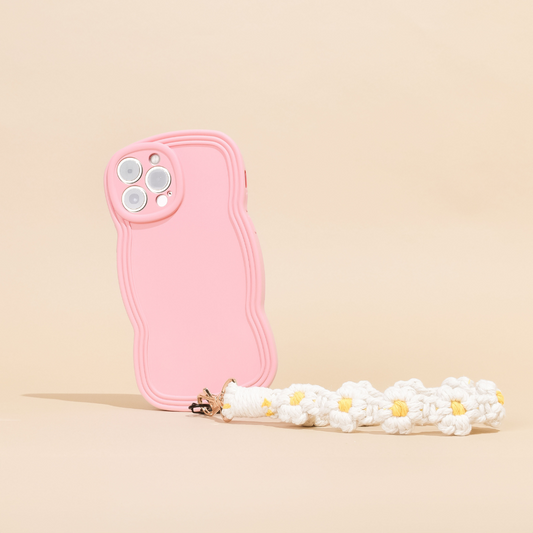 Crochet Flower Phone Strap Bundle - White Daisy