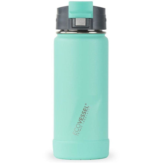 EcoVessel Perk Insulated Travel Mug with Strainer 473ml - Aqua Breeze