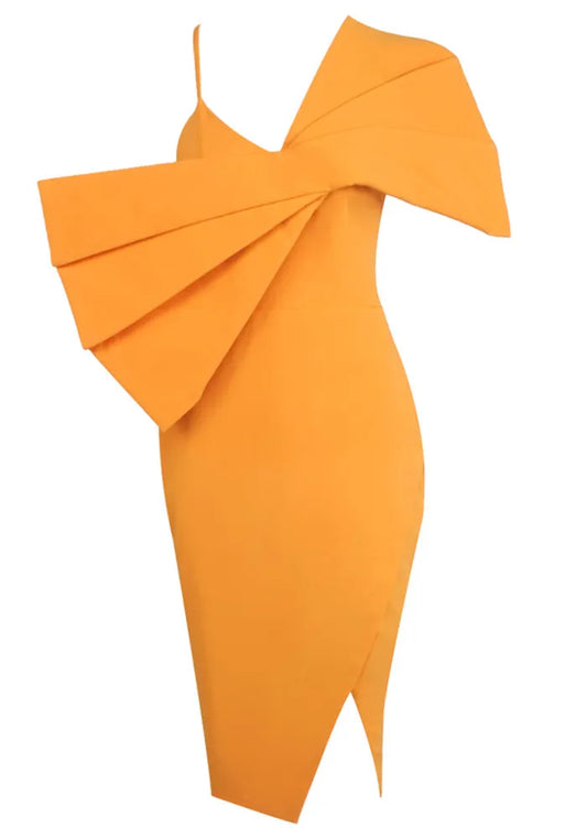 Bow Detail Midi Dress Amber