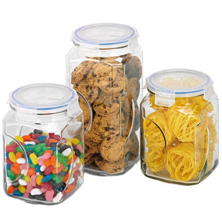 Glasslock Glass Food Storage Canisters - Set of 3