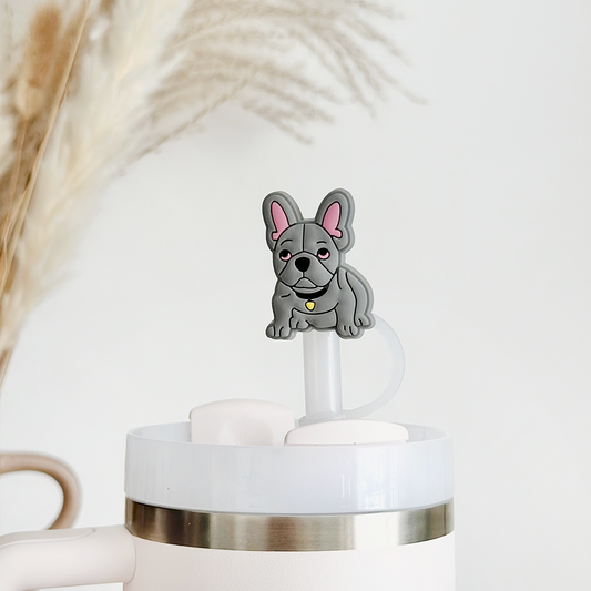 Frenchie Straw Cover - Blue