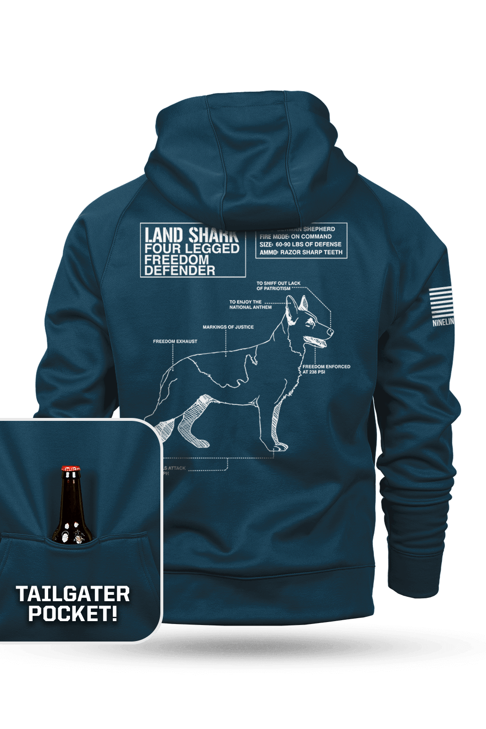 Land Shark - Raglan Tailgater Hoodie