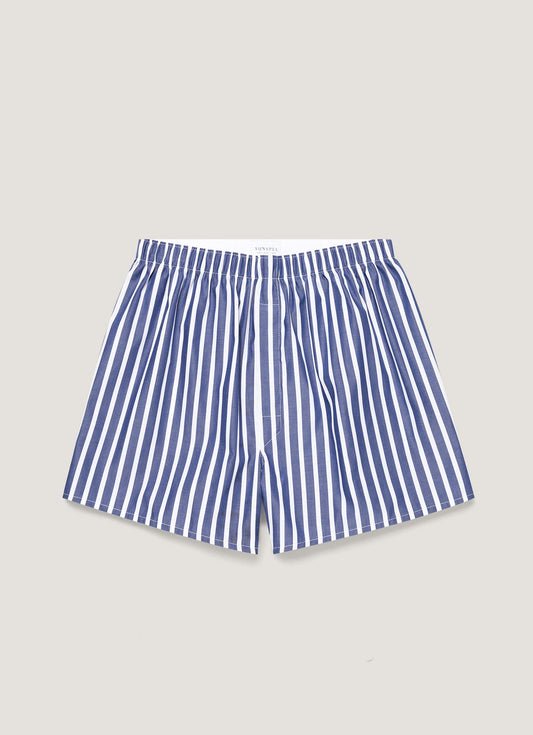 Mens Classic Boxer Shorts In Navy White Mbox4700 Stli