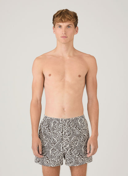 Mens Classic Boxer Shorts In Liberty Fabric In Cedar Rose Floral Mbox4701L Bkbm