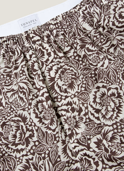 Mens Classic Boxer Shorts In Liberty Fabric In Cedar Rose Floral Mbox4701L Bkbm