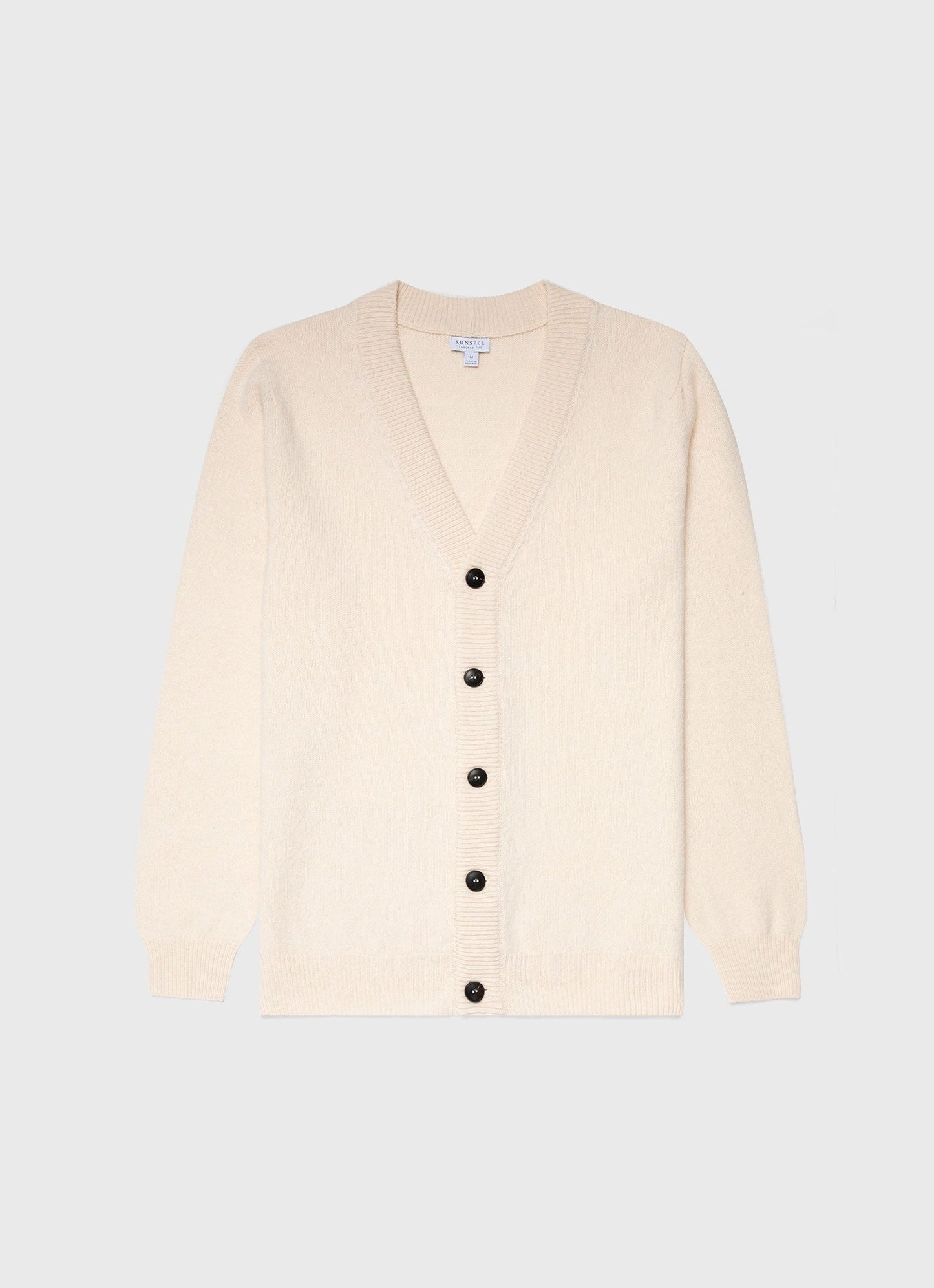 Mens Lambswool Cardigan In Ecru Mcar8187 Whcr