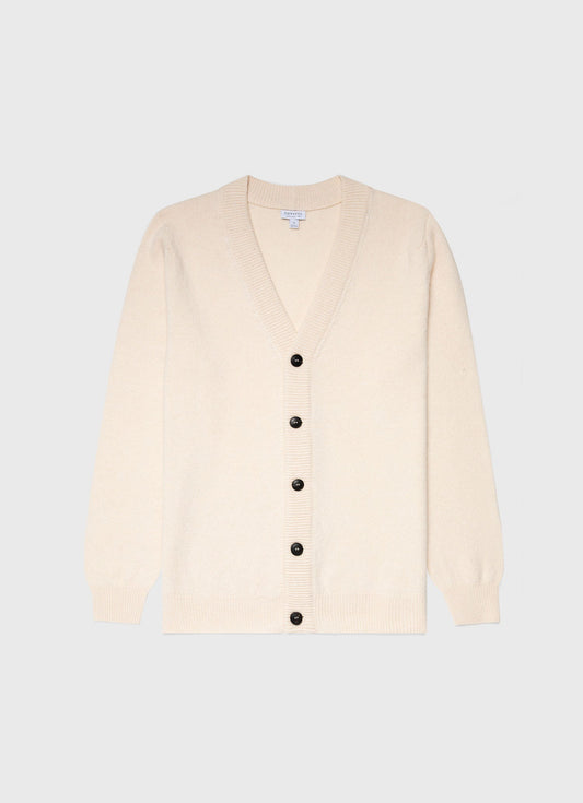 Mens Lambswool Cardigan In Ecru Mcar8187 Whcr