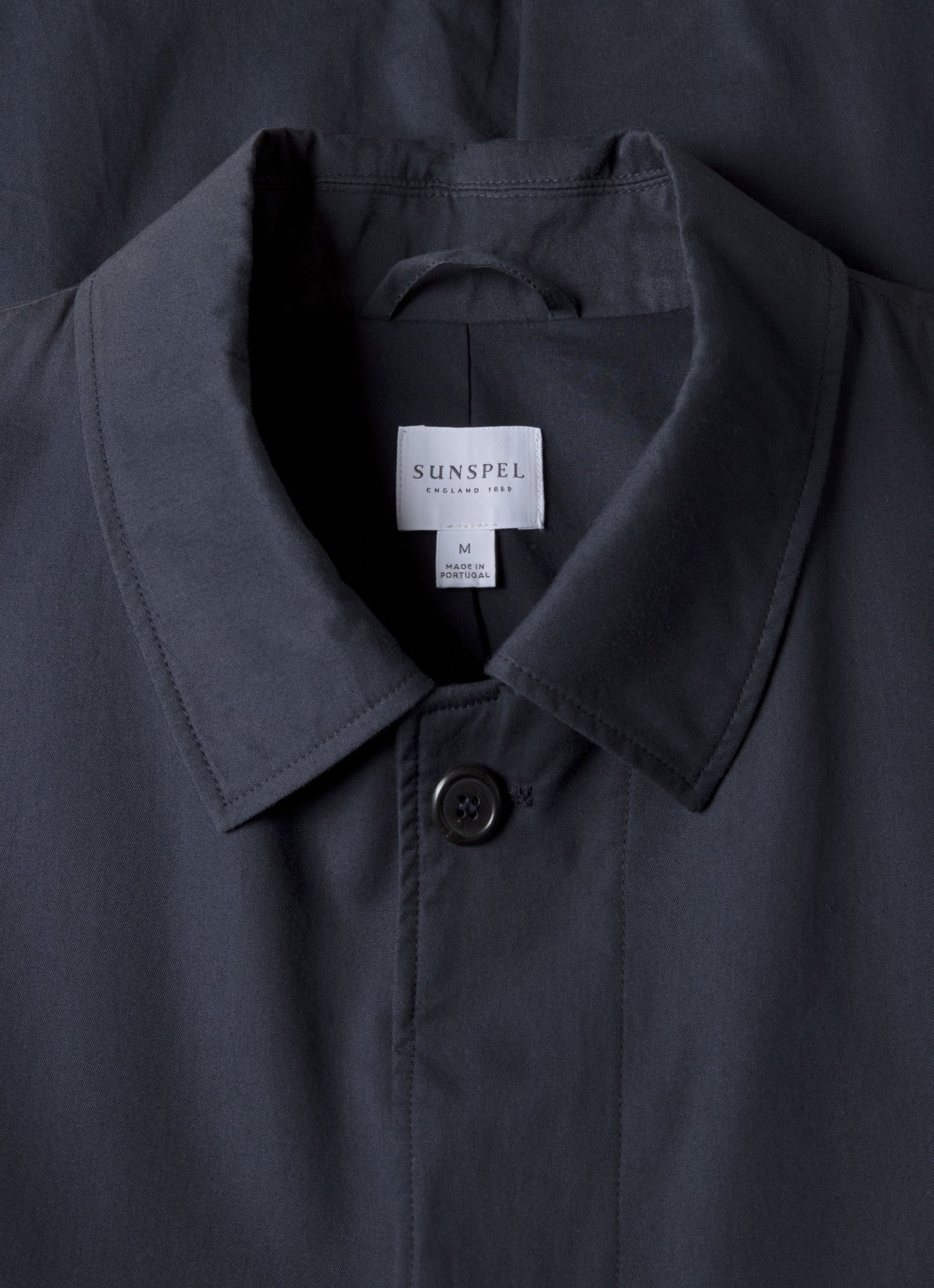 Mens Showerproof Cotton Mac In Navy