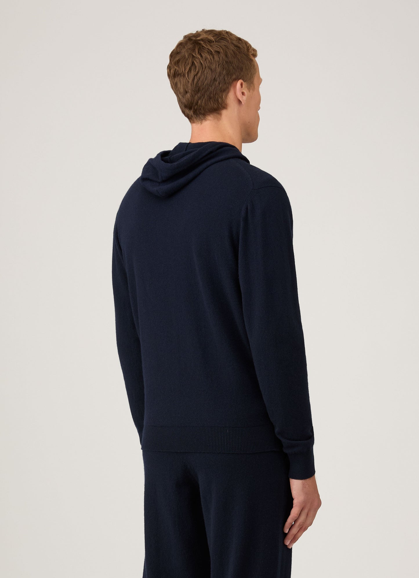 Mens Cashmere Hoodie In Navy Mhod8300 Buaa