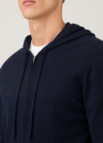 Mens Cashmere Hoodie In Navy Mhod8300 Buaa