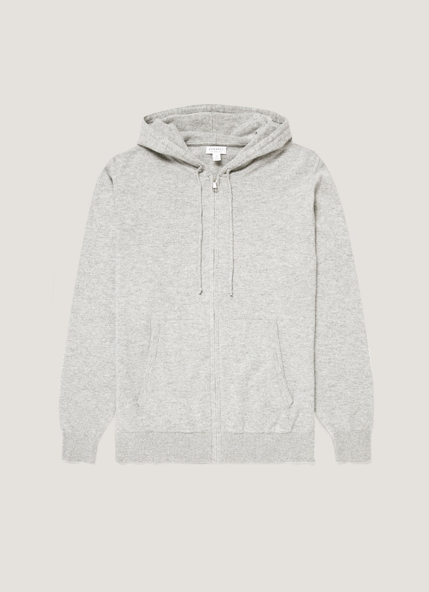 Men's Cashmere Hoodie in Grey Melange