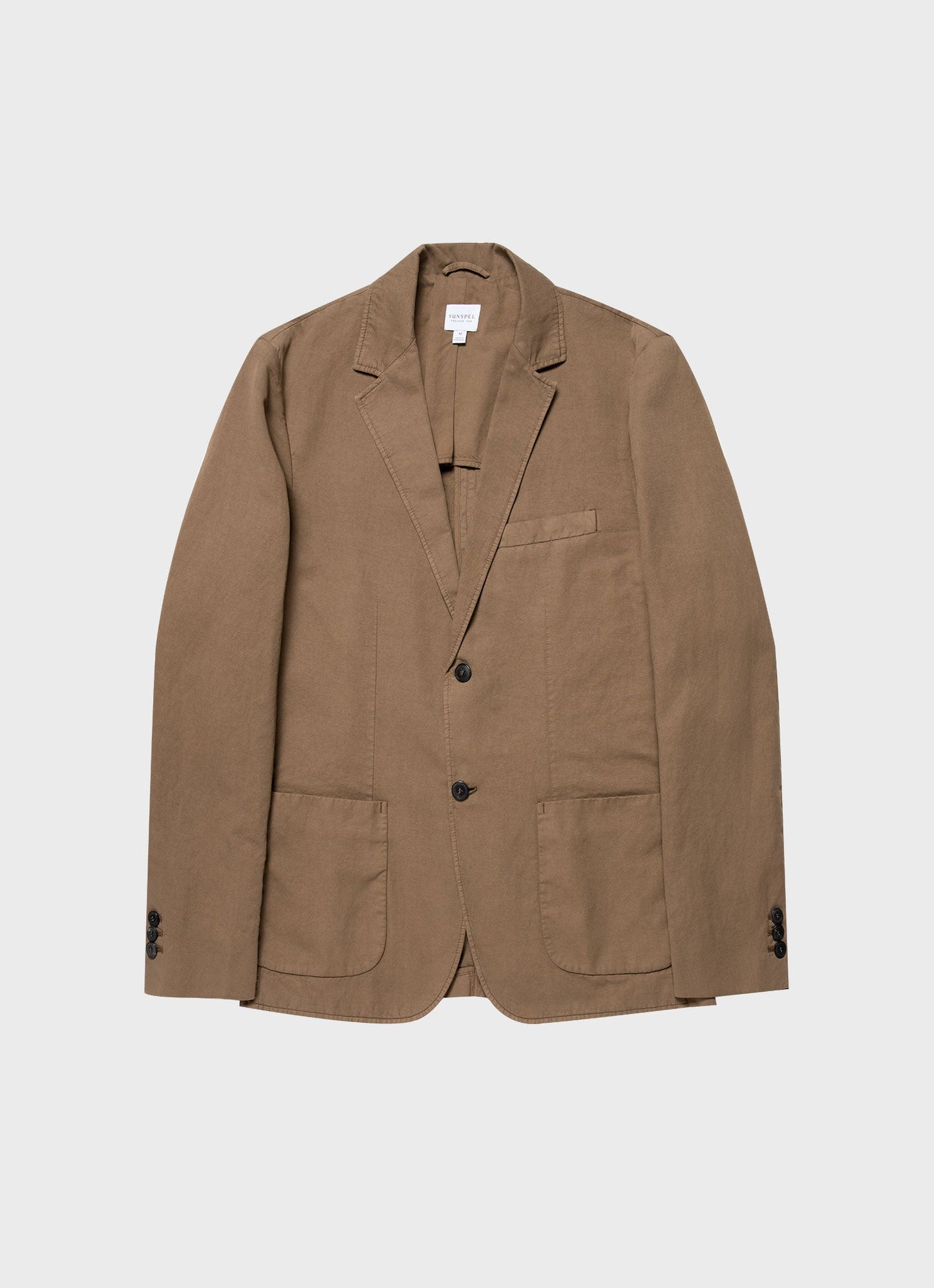 Unstructured Blazer In Dark Tan