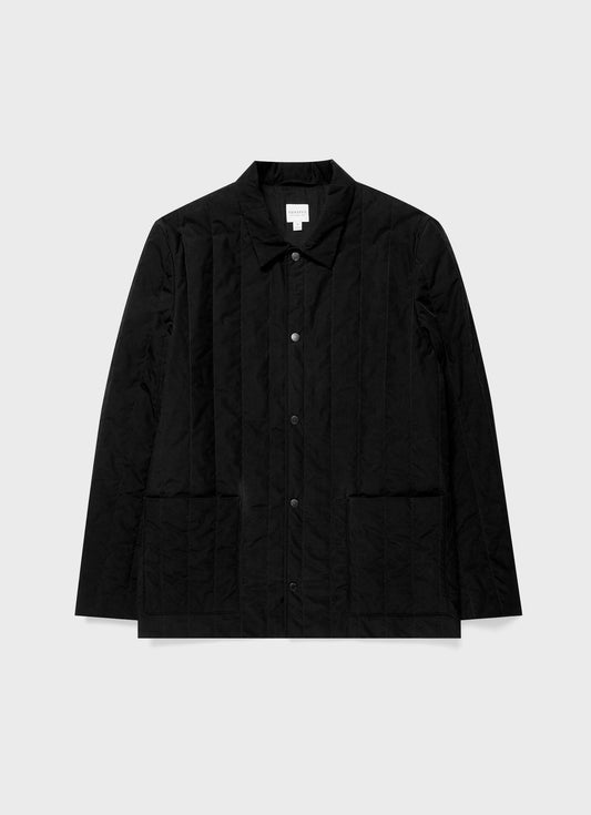 Mens Quilted Twin Pocket Jacket In Black Mjac7125 Bkaa
