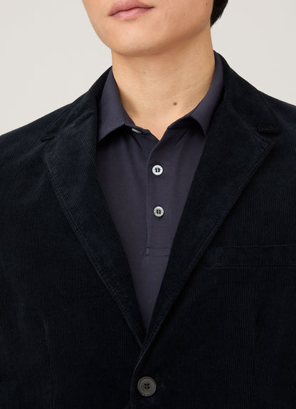 Mens Corduroy Blazer In Navy Mjac7179 Buaa