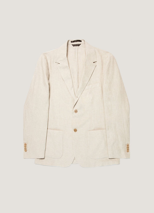 Mens Linen Blazer In Sand Mjac7186 Brbd