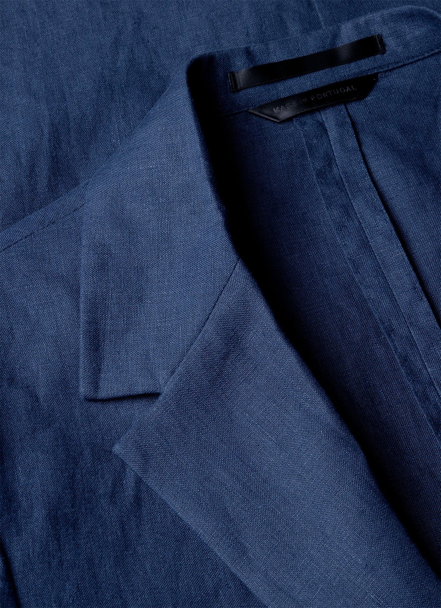 Mens Linen Blazer In Light Navy Mjac7186 Buaf