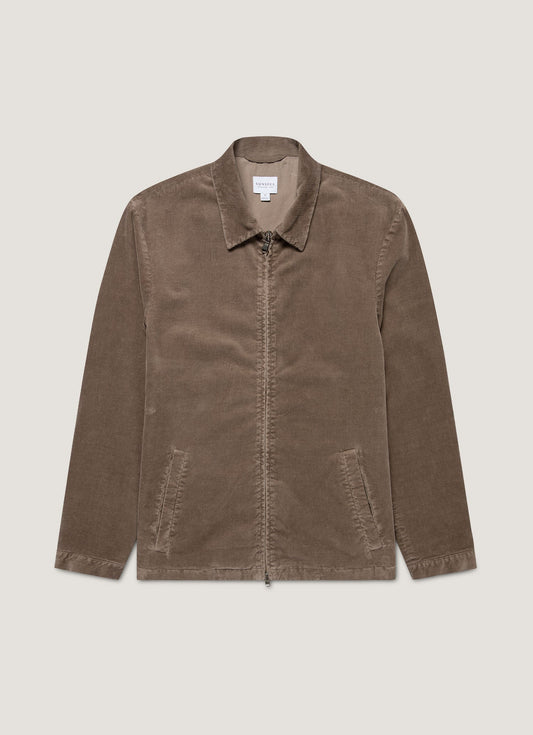 Mens Corduroy Harrington Jacket In Bark Mjac7195 Brgc