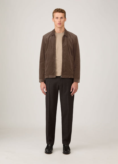 Mens Corduroy Harrington Jacket In Bark Mjac7195 Brgc