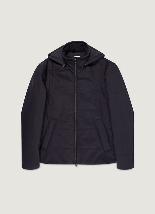 Mens Wool Puffa Jacket In Navy Mjac7204 Buaa
