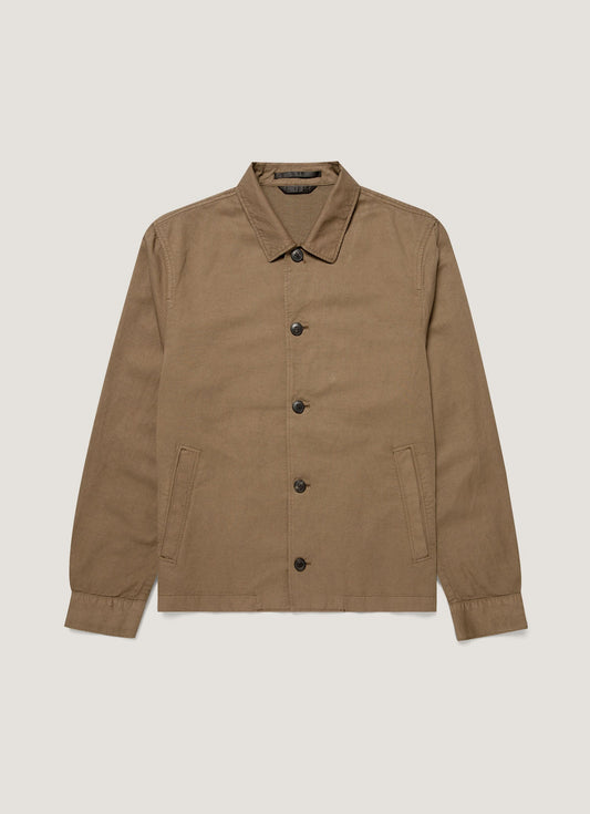 Mens Cotton Linen Jacket In Dark Cedar Mjac7207 Brgr