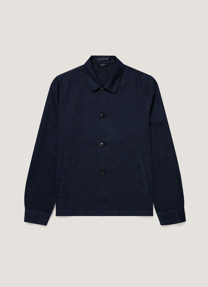 Mens Cotton Linen Jacket In Navy Mjac7207 Buaa