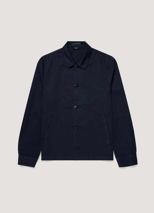 Mens Cotton Linen Jacket In Navy Mjac7207 Buaa