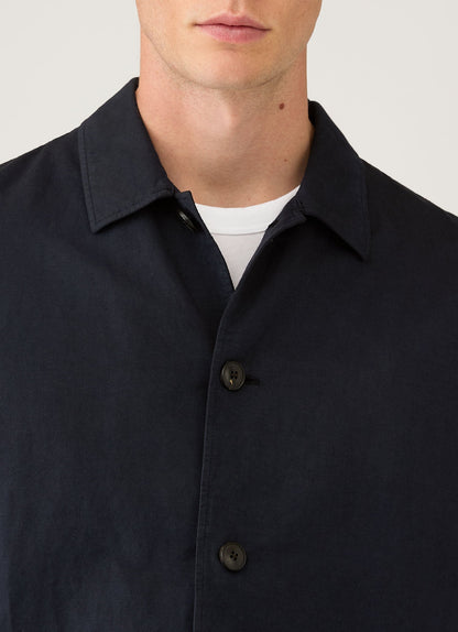 Mens Cotton Linen Jacket In Navy Mjac7207 Buaa