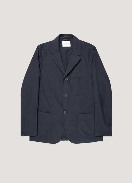 Mens Lightweight Cotton Poplin Jacket In Navy Mjac7209 Buaa