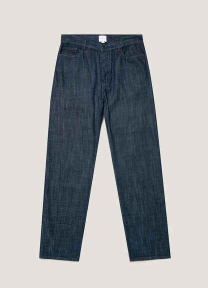 Mens Japanese Denim Jeans In Rinse Wash Denim Mjea3907 Bupc
