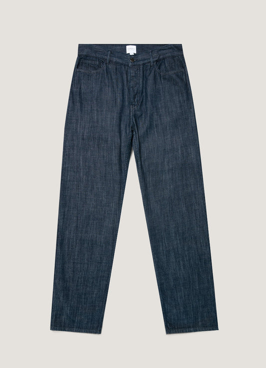 Mens Japanese Denim Jeans In Rinse Wash Denim Mjea3907 Bupc
