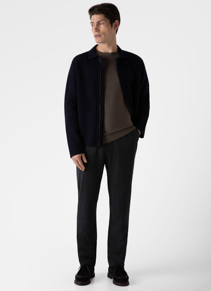 Mens Fine Merino Wool Crew Neck In Cedar Mjum8058 Breh