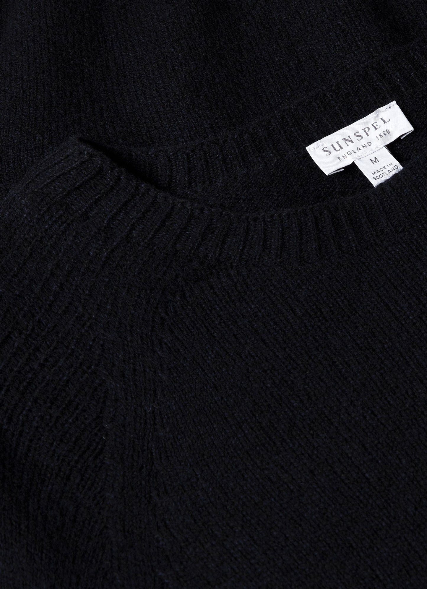 Mens Lambswool Crew Neck Jumper Dark Navy Mouline Mjum8066