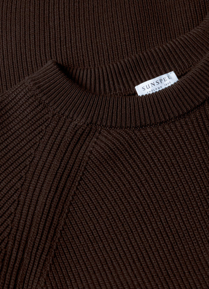 Mens Ribbed Jumper In Truffle Mjum8288 Brgd