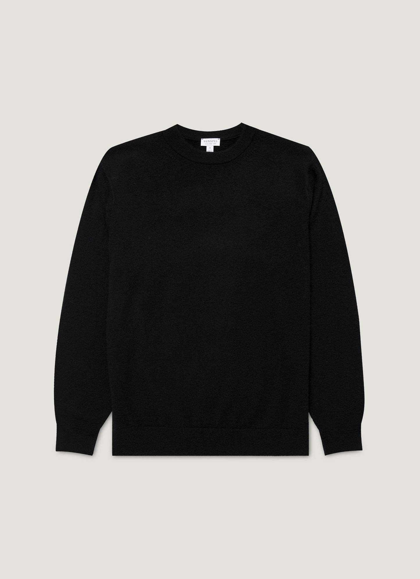 Mens Cashmere Crew Neck Jumper In Black Mjum8291 Bkaa