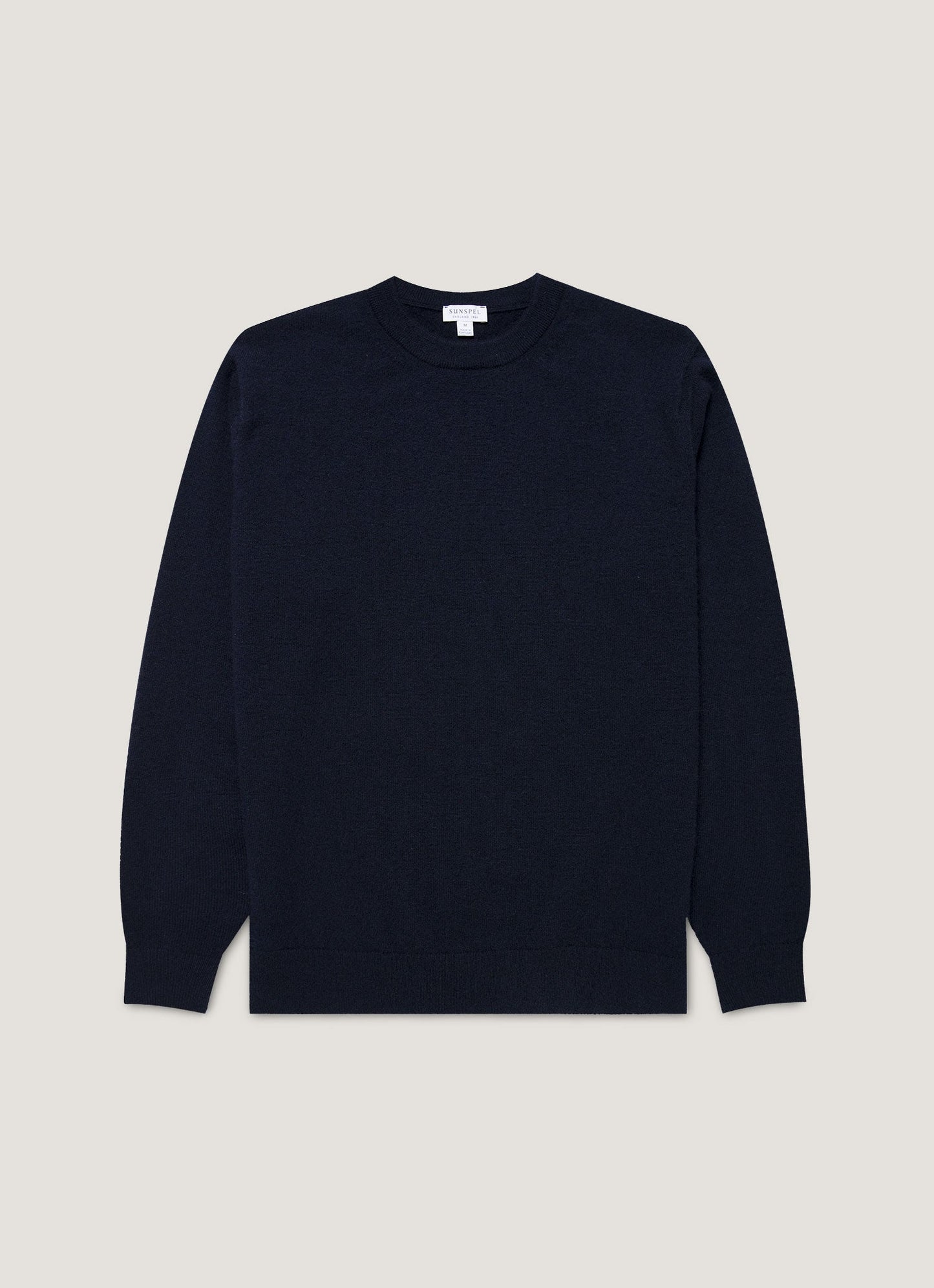 Mens Cashmere Crew Neck Jumper In Navy Mjum8291 Buaa