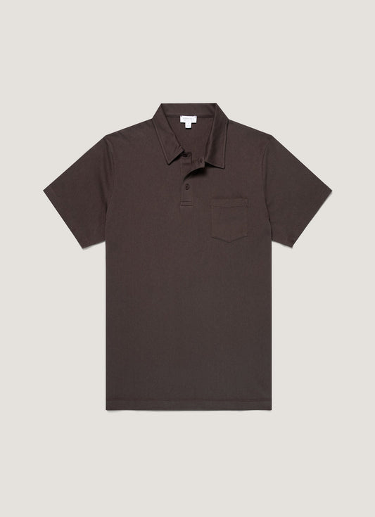 Mens Riviera Polo Shirt In Dark Chocolate Mpol1026 Brgs