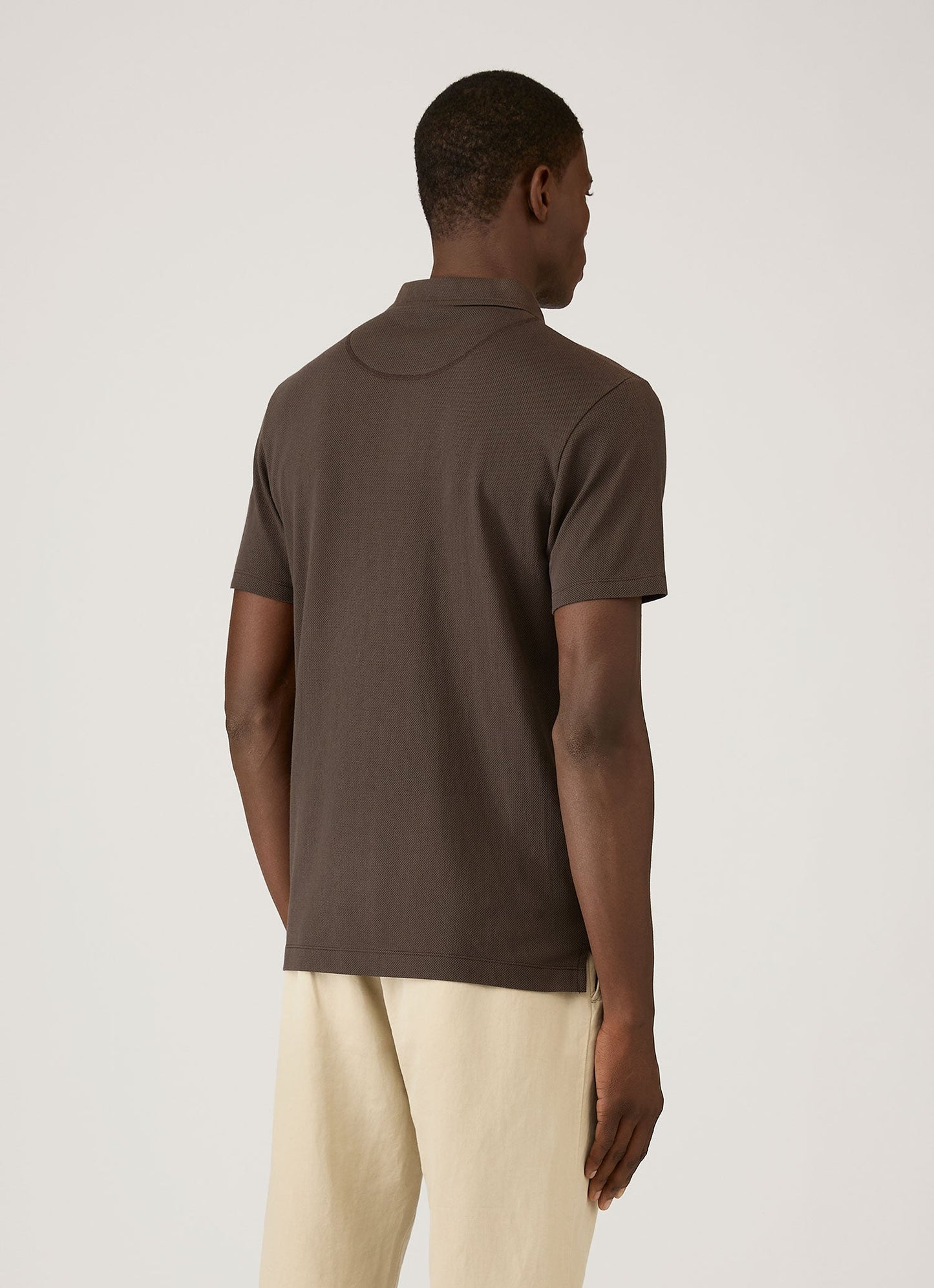 Mens Riviera Polo Shirt In Dark Chocolate Mpol1026 Brgs