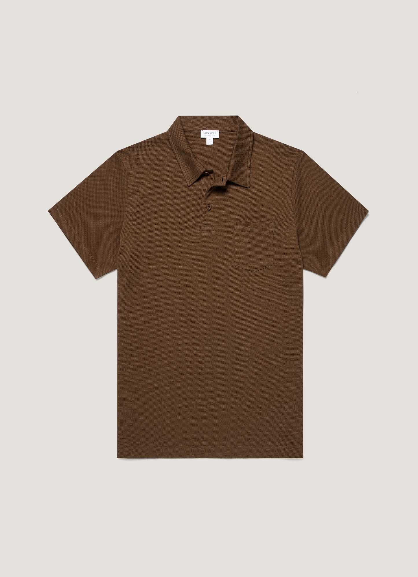 Mens Riviera Polo Shirt In Dark Walnut Mpol1026 Brgw