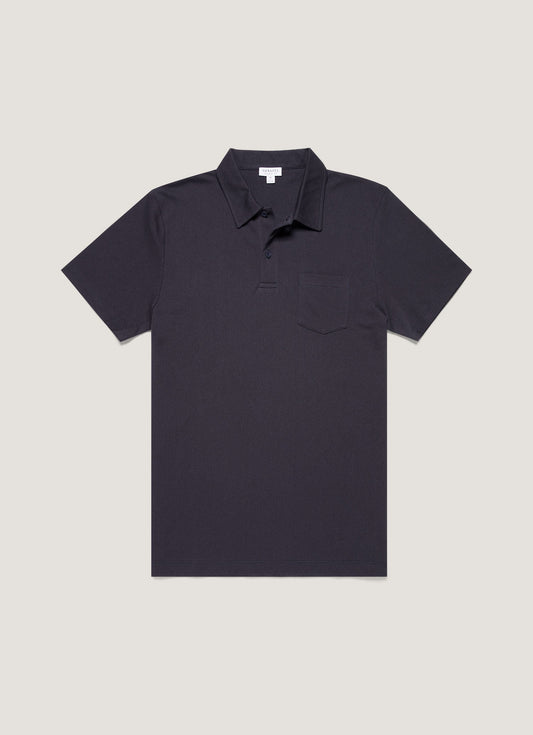 Mens Cotton Riviera Polo Shirt Navy Mpol1026