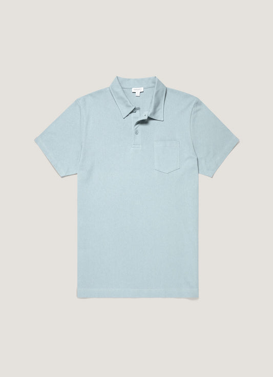 Mens Riviera Polo Shirt In Sky Blue Mpol1026 Butz