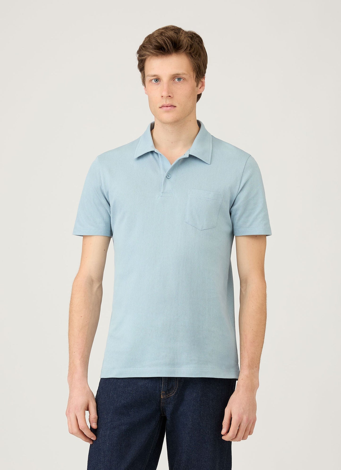 Mens Riviera Polo Shirt In Sky Blue Mpol1026 Butz