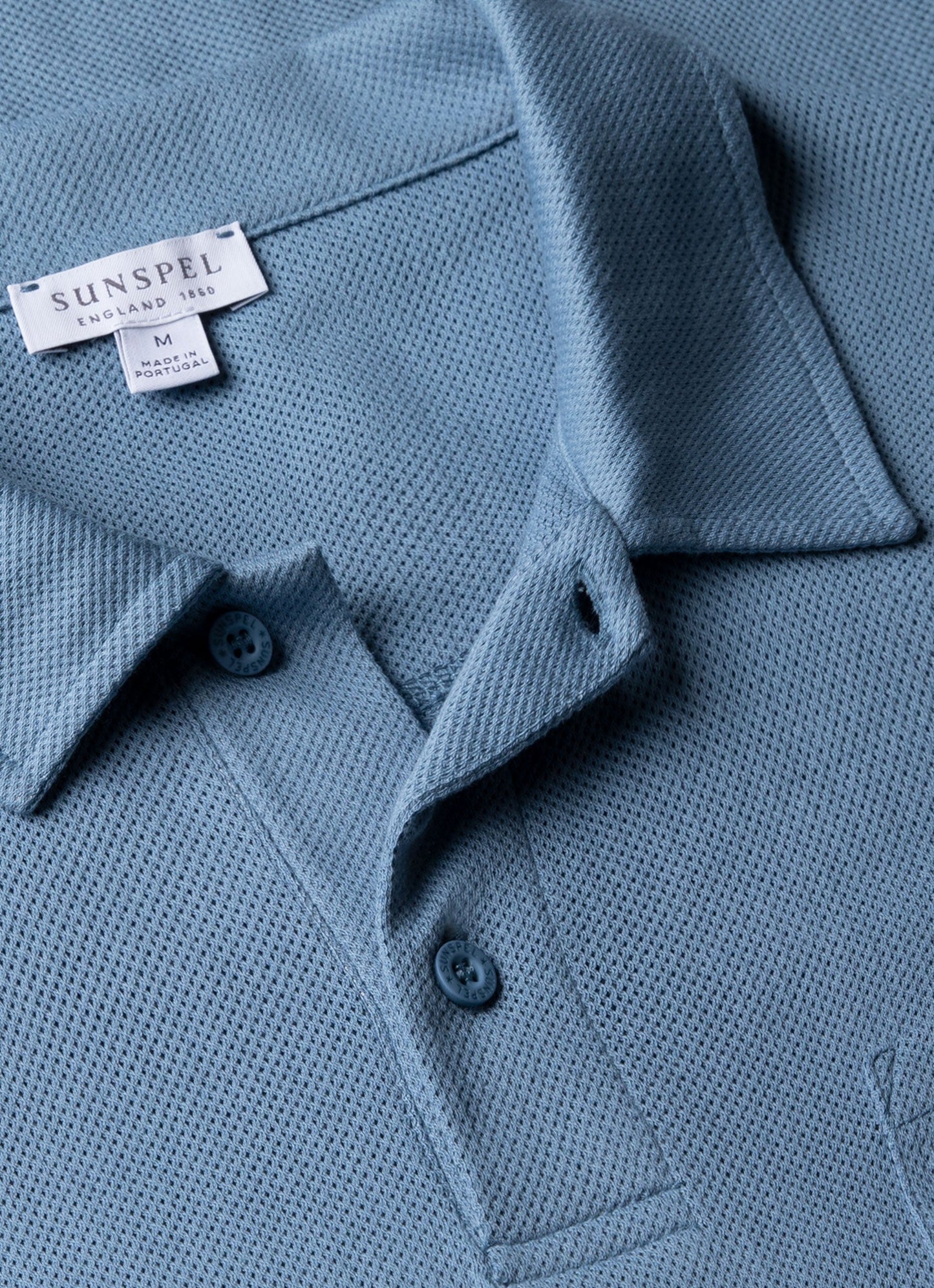 Mens Riviera Polo Shirt In Como Blue Mpol1026 Buvp