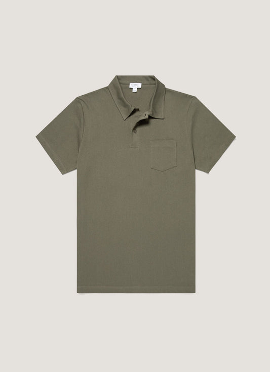 Mens Riviera Polo Shirt In Khaki Mpol1026 Gngy
