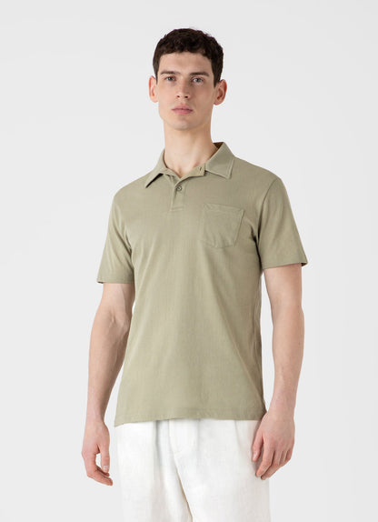 Mens Riviera Polo Shirt In Pale Khaki Mpol1026 Gngz