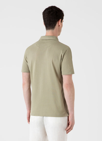 Mens Riviera Polo Shirt In Pale Khaki Mpol1026 Gngz