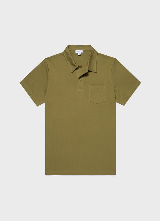 Mens Riviera Polo Shirt In Matcha Green Mpol1026 Gnif