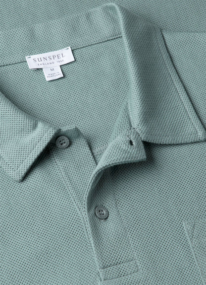 Mens Riviera Polo Shirt In Steel Green Mpol1026 Gniu